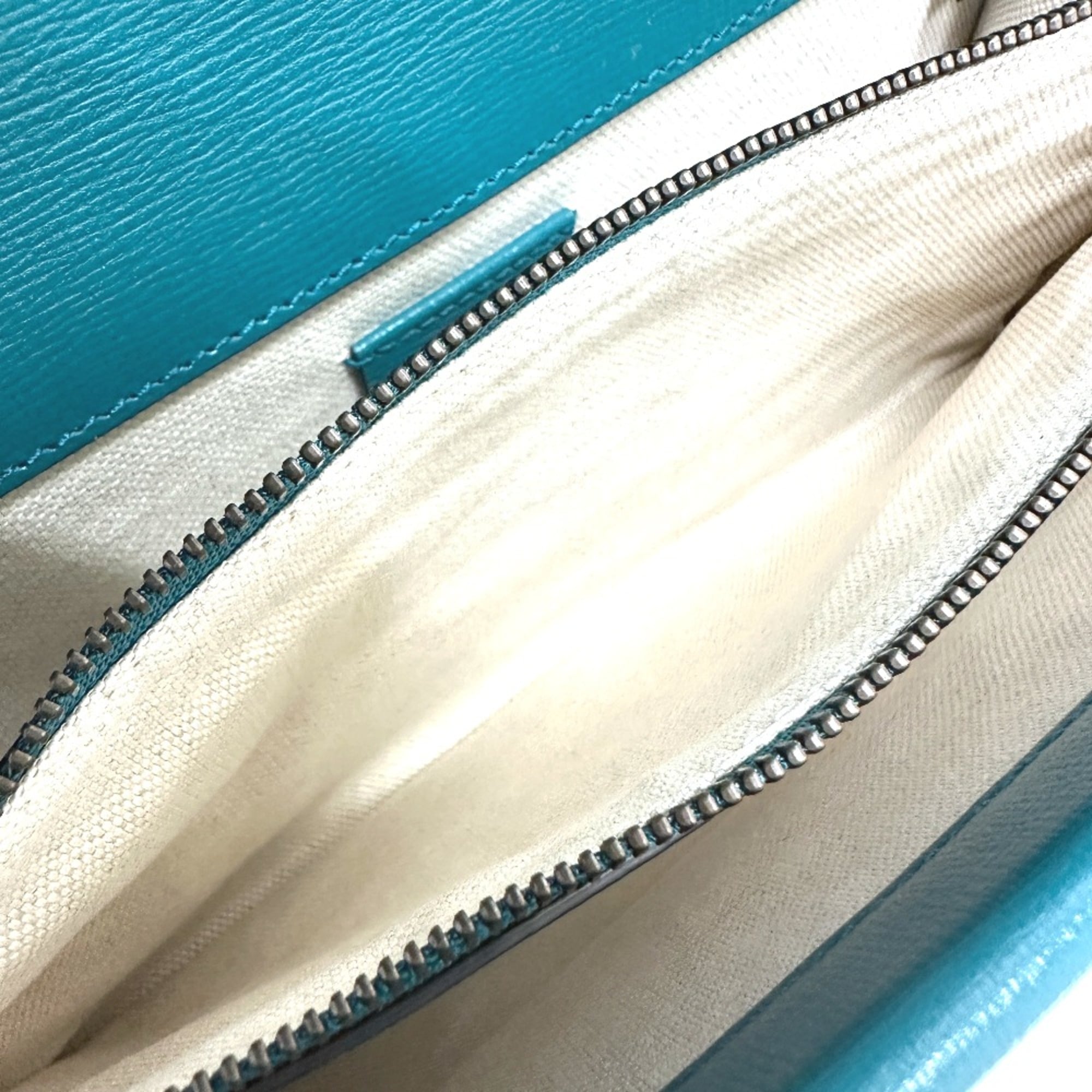 Gucci 400249 Bicolor Chain shoulder Shoulder Bag blue Green — Like New