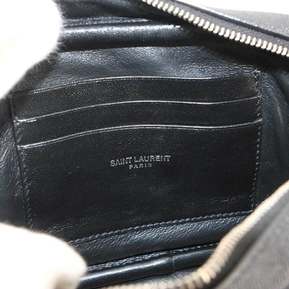 Saint Laurent Lou Chain Shoulder Handbag, Leather, Black, 612579 — New - Store Return