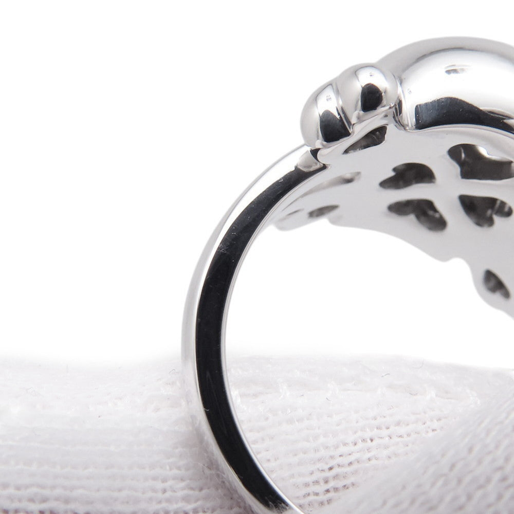 Christian Dior ring, Tete de Mort skull diamond, 18K white gold, ring size 55 — Like New