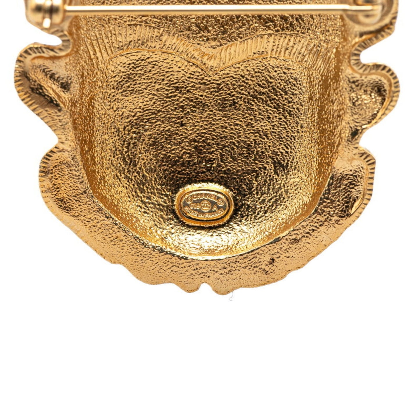 Chanel Coco Mark Ladybug Scarab Motif Brooch Gold Plated Women's CHANEL