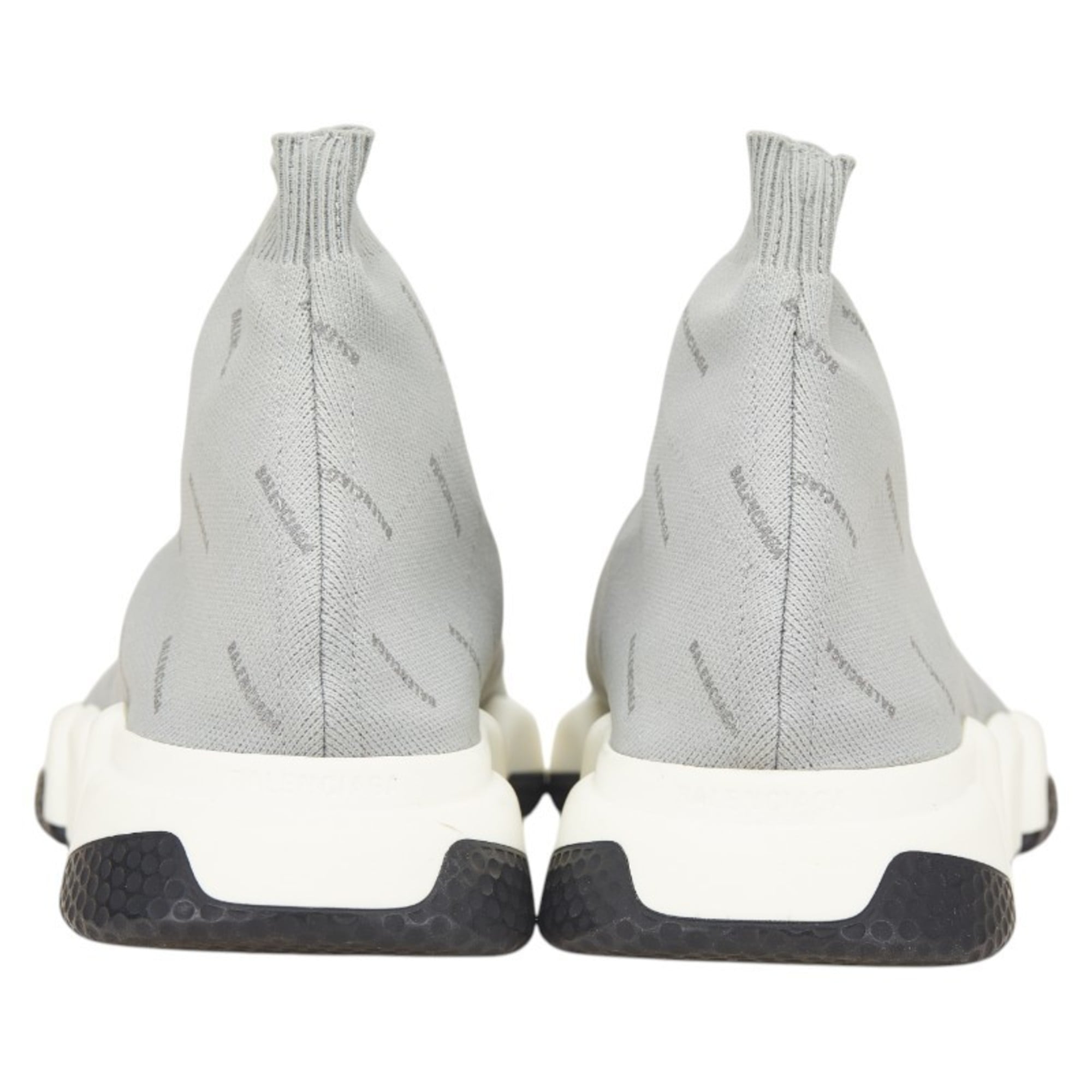 Balenciaga Speed Trainer Sock Sneakers, Size 31, Gray and White Fabric, Men's, BALENCIAGA
