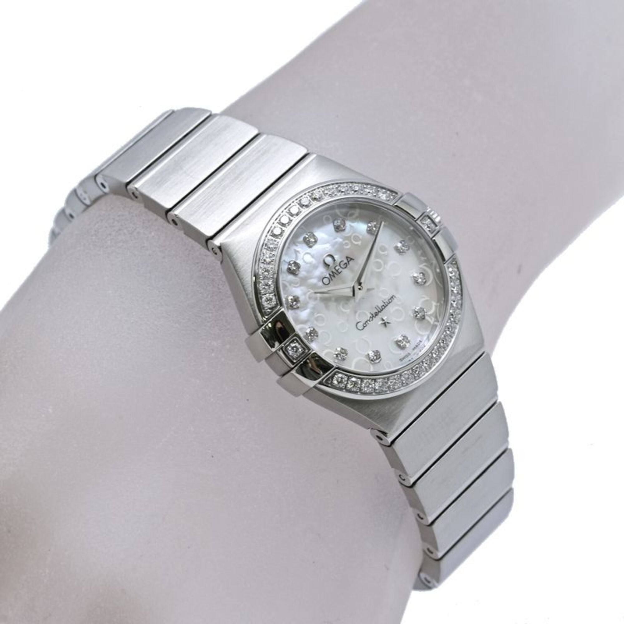 OMEGA Constellation Brushed Diamond Bezel 12P 123.15.27.60.55.005 Women's Watch Stainless Steel 40517 — Very Good