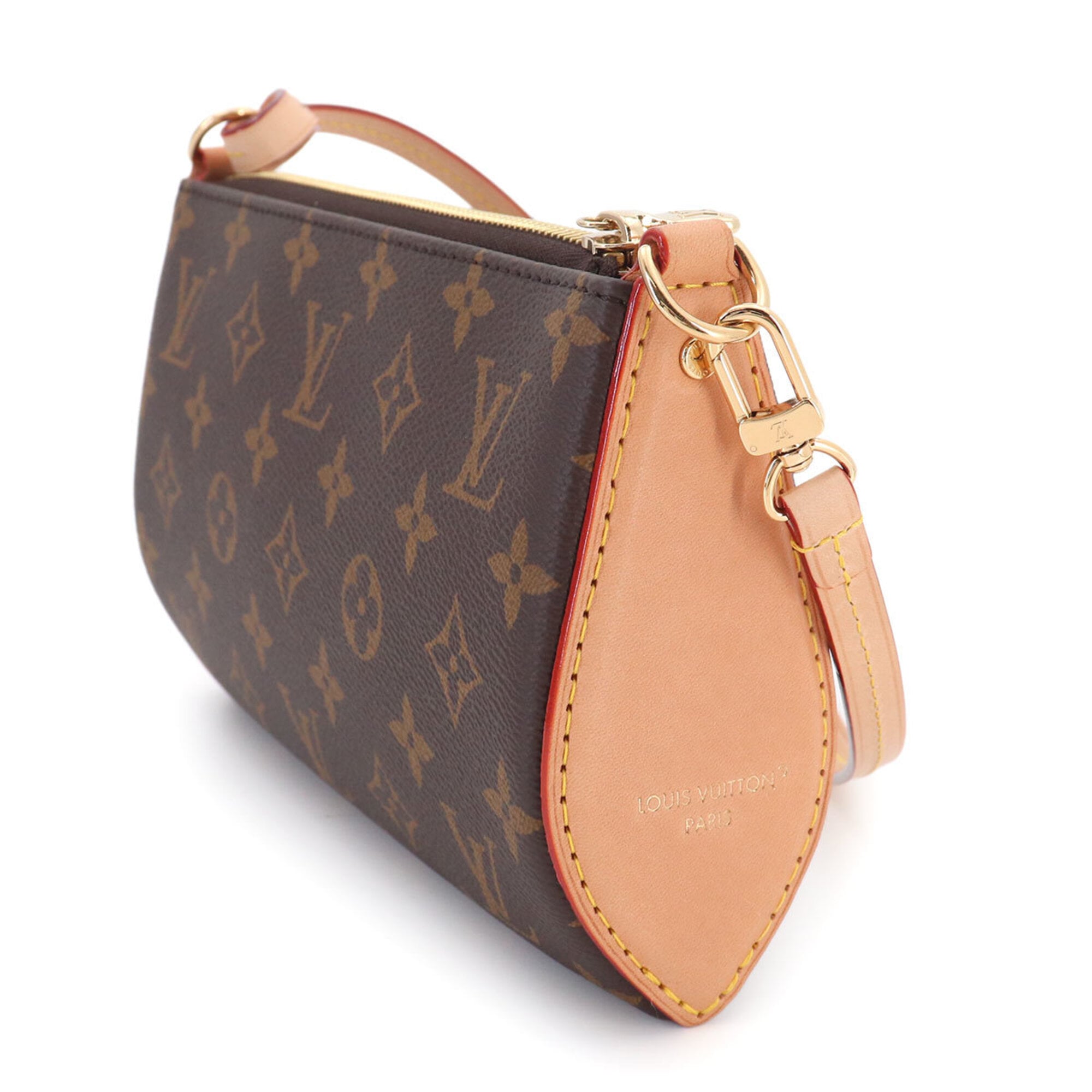 Louis Vuitton Monogram Pochette Tirette Mini 2-way Shoulder Handbag Brown M12859 RFID — New - Store Return