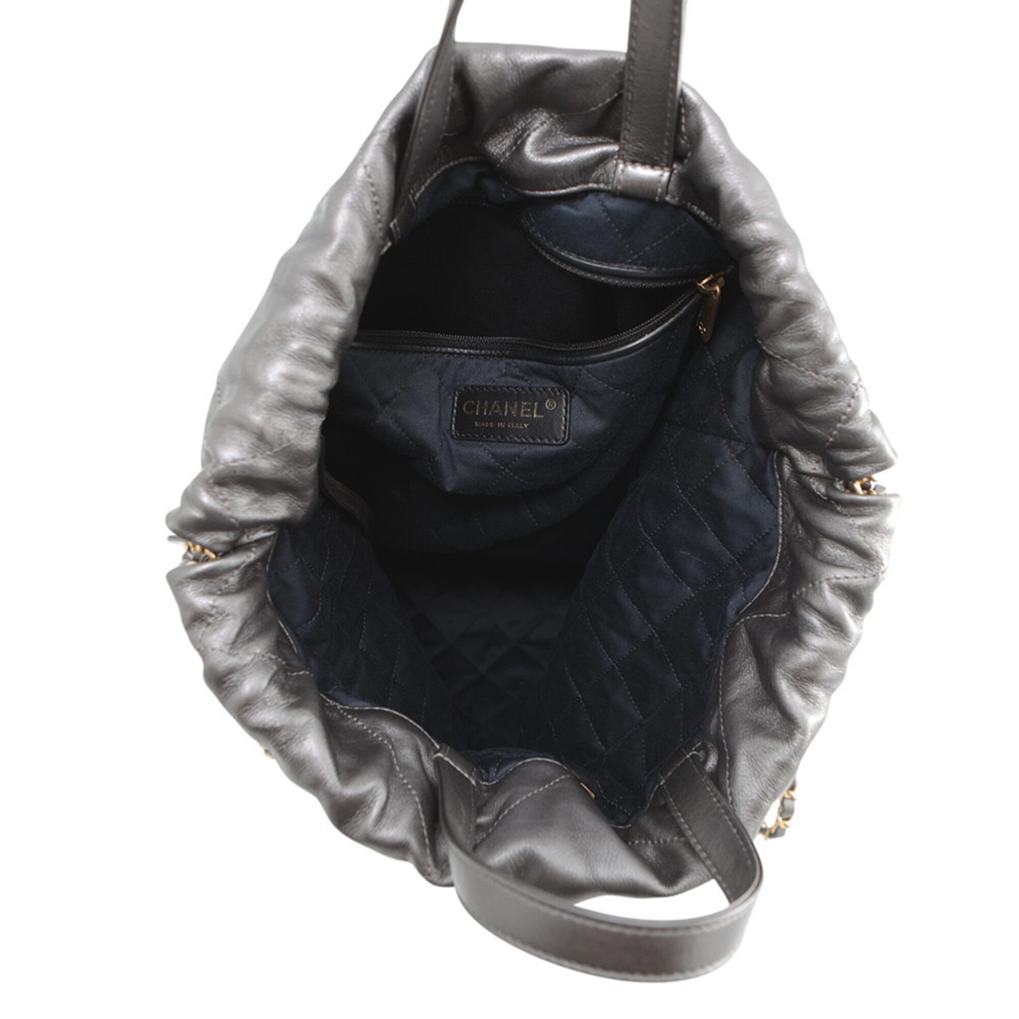 Chanel Backpack, 22 Large, Shiny Calf Leather AS3313, CHANEL Handbag, Women's — Like New