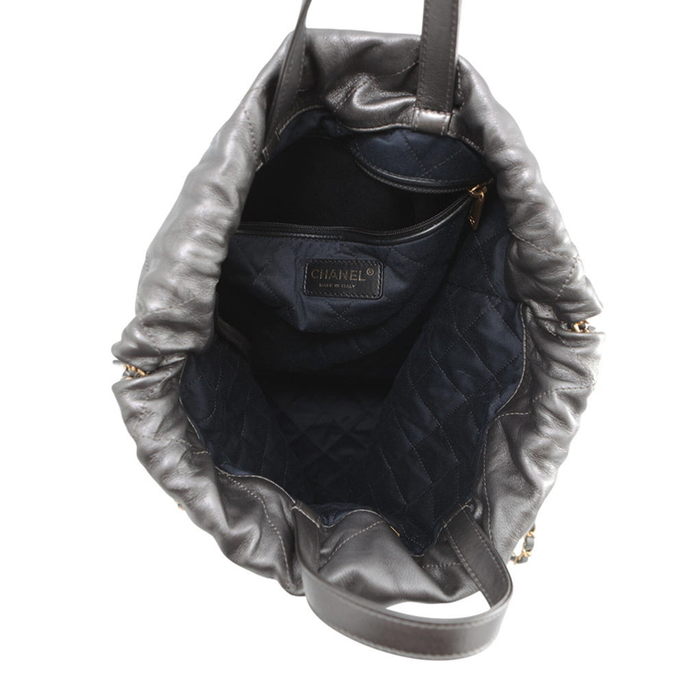 Chanel Backpack, 22 Large, Shiny Calf Leather AS3313, CHANEL Handbag, Women's — Like New