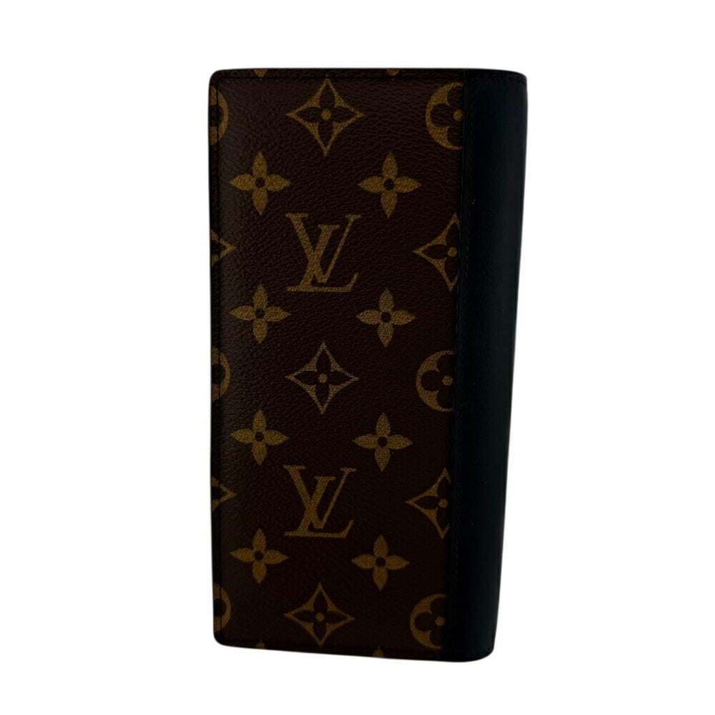 LOUIS VUITTON M69410 Portefeuille Brazza Monogram Macassar Long Wallet, Brown, Men's