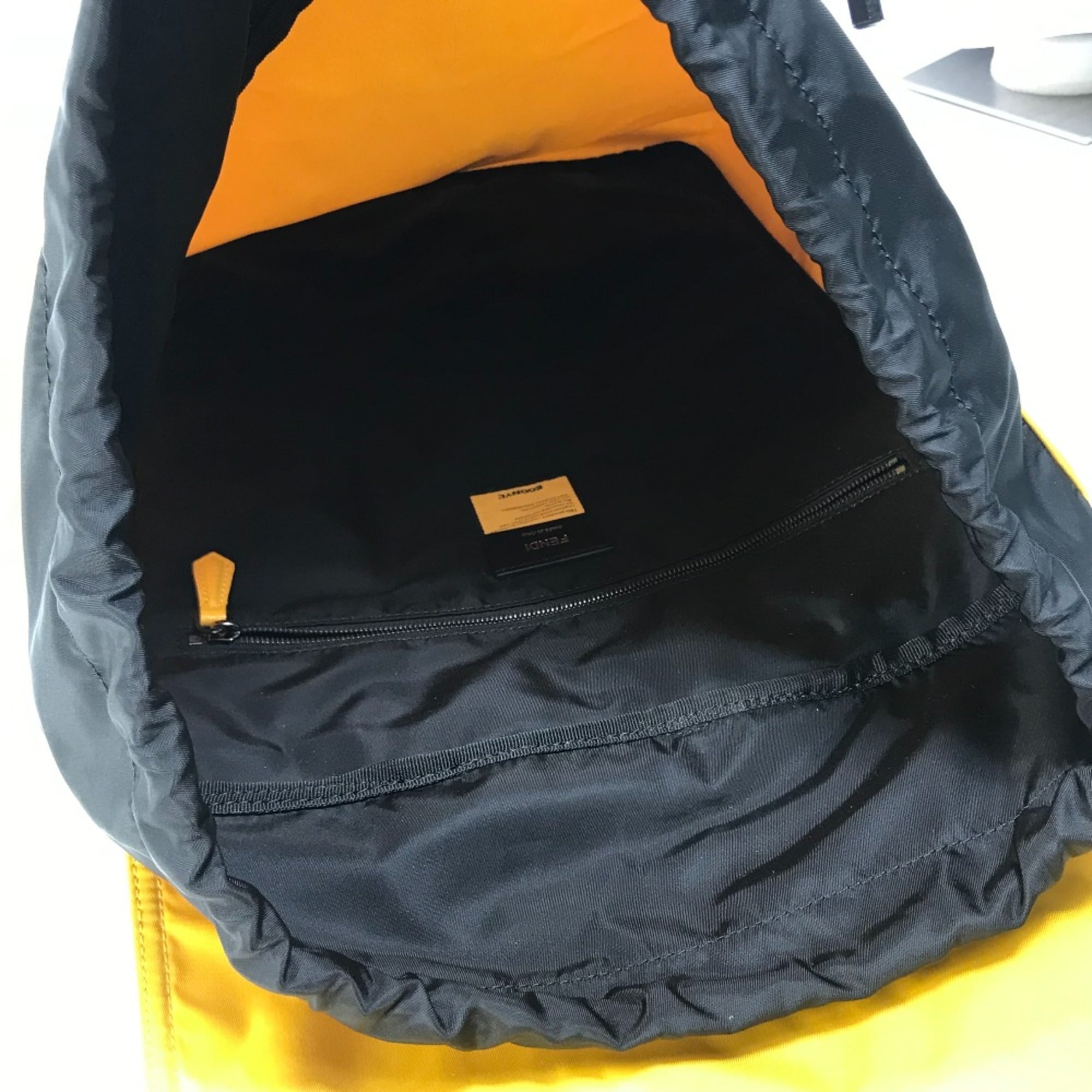 Fendi 7VZ066 backpack bag Backpack yellow — Like New