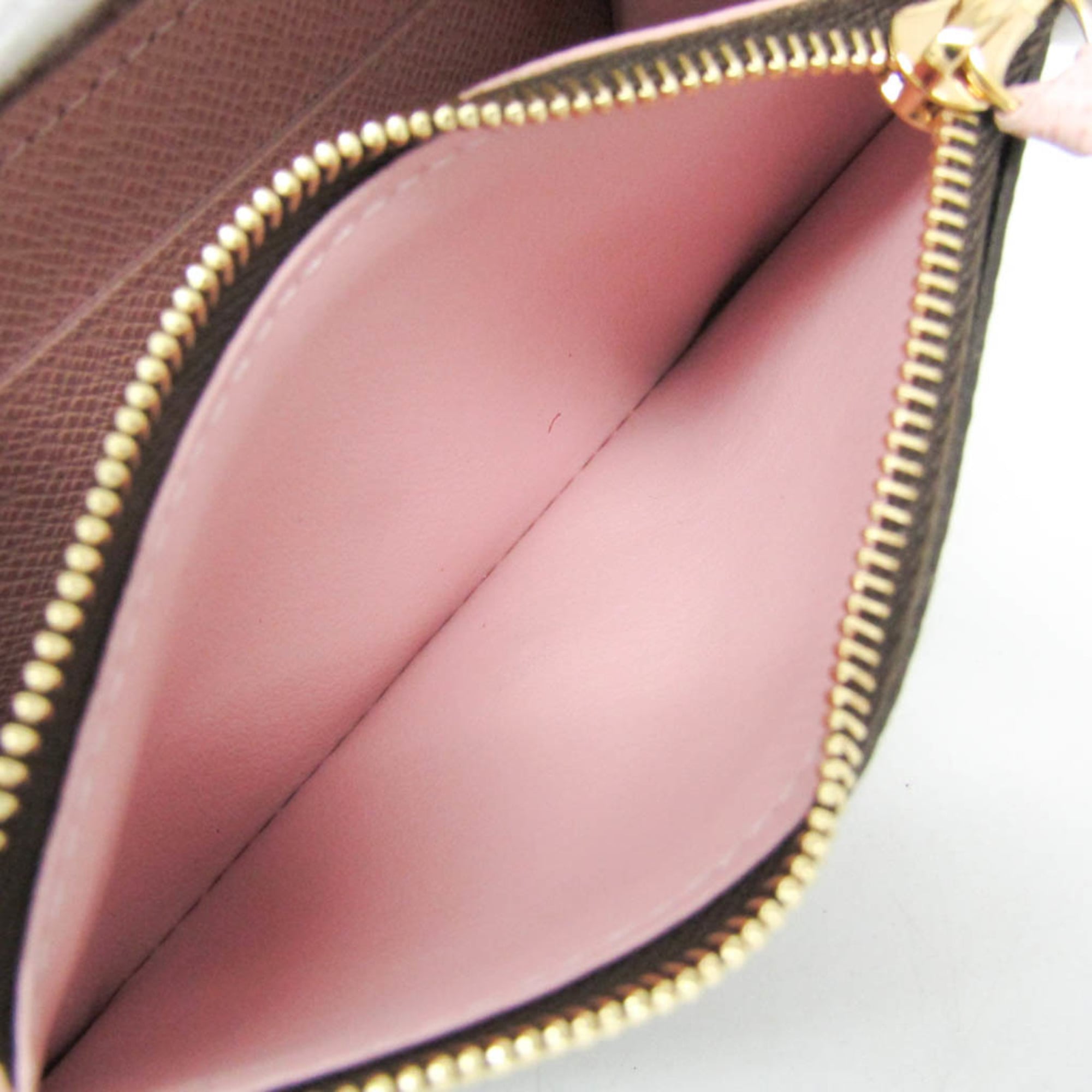 Louis Vuitton Damier Rosalie Coin Purse N64423 Women's Damier Canvas Coin Purse/coin Case Brown,Rose Ballerine