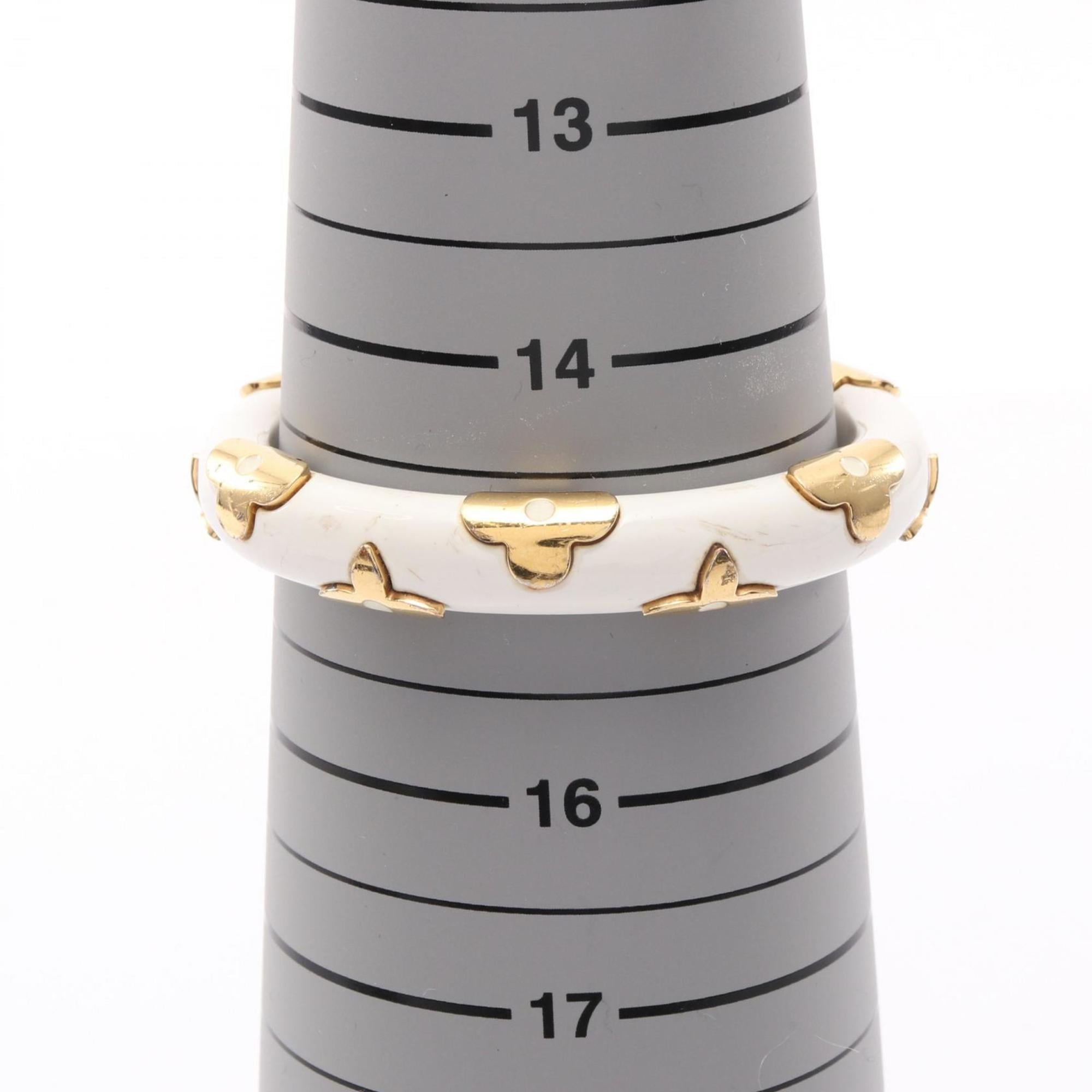 Louis Vuitton Monogram Jonk Daily Bangle, Resin, Women's, White and Gold, M63110