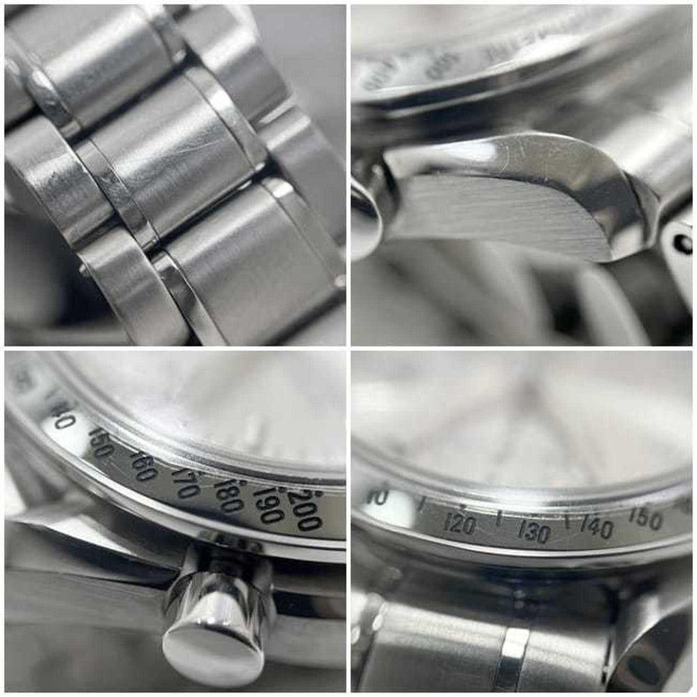 Omega Speedmaster Triple Calendar Watch, Cream White Silver, 3523.30, Chronograph, Automatic Winding, Stainless Steel — Very Good
