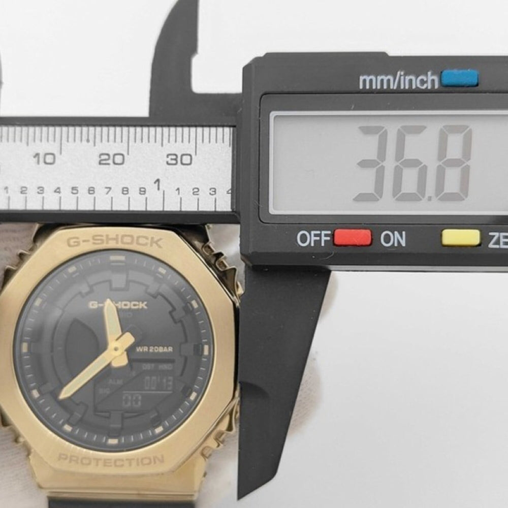 CASIO G-SHOCK ANALOG-DIGITAL WOMEN GM-S2100GB-1AJF Black Gold Resin/Stainless Steel Women's Watch — Good