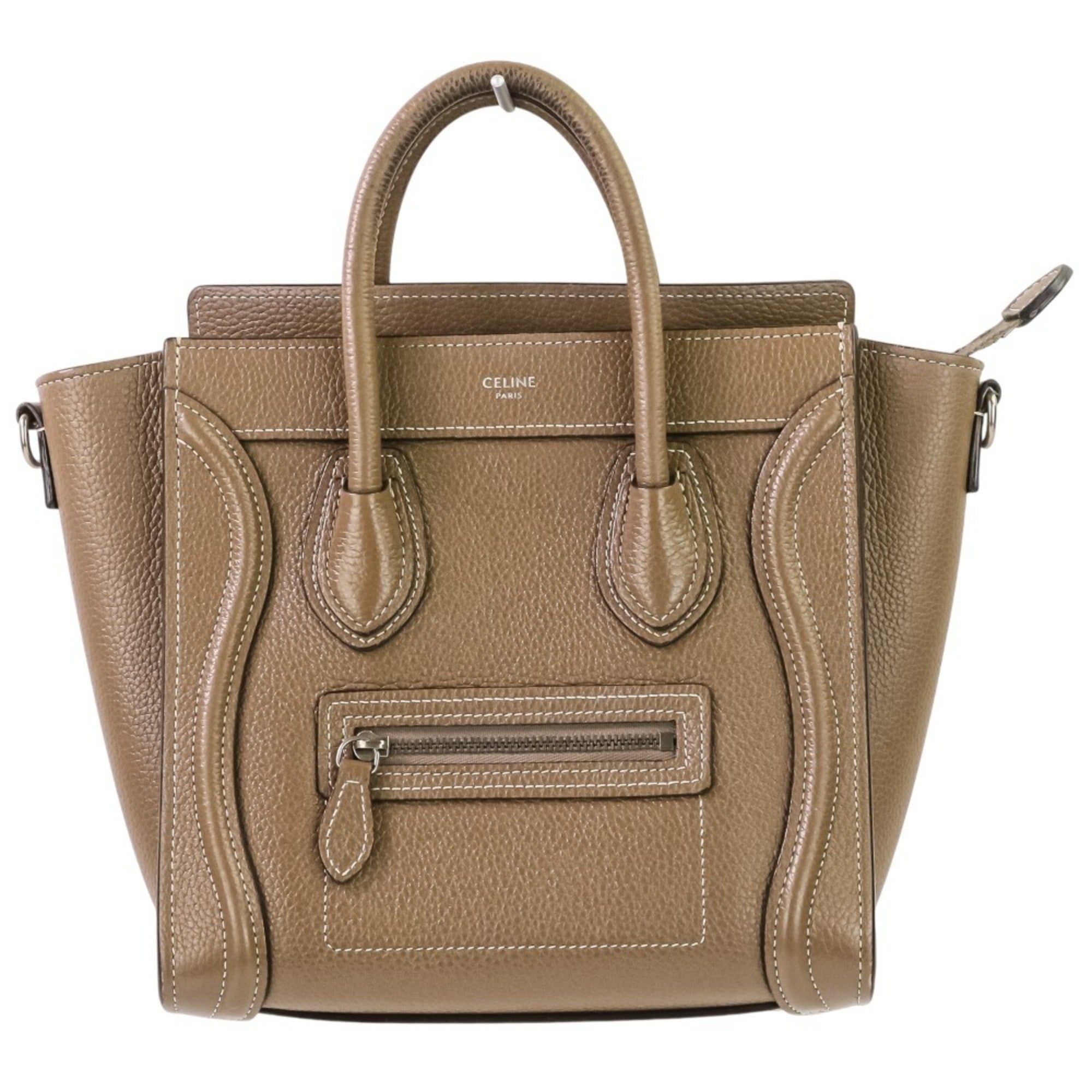 Excellent condition Celine Luggage Nano Shopper 2-way bag in brown. Women's. Luxs Pre-owned Brand — Like New