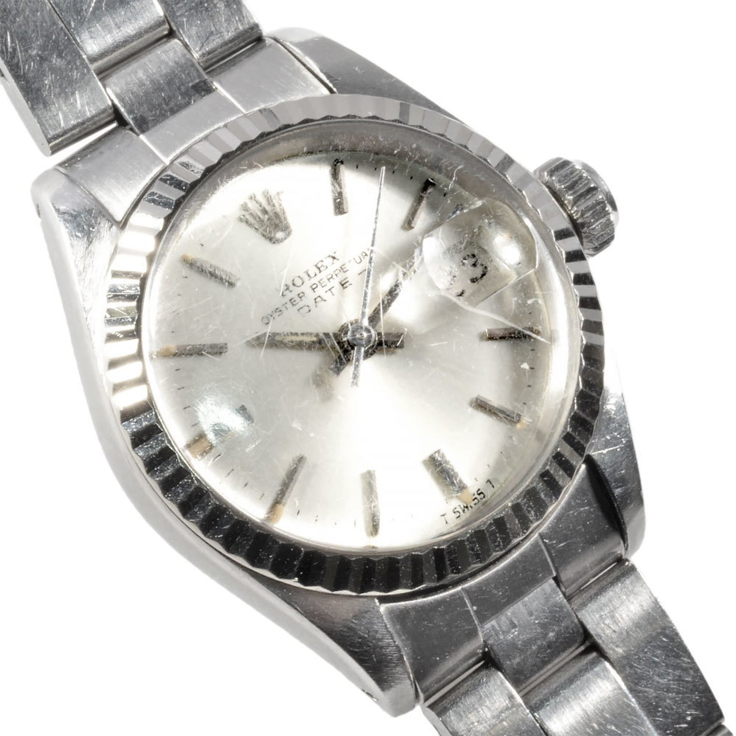 Rolex ROLEX 6917 Datejust 7-digit 3 watch automatic winding silver dial SS WG ladies