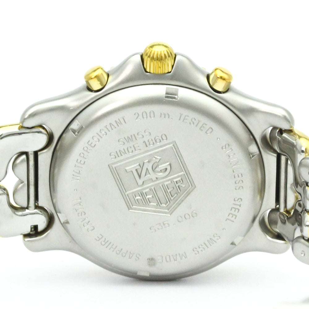 TAG HEUER Sel Chronograph Gold Plated Steel Mens Watch S35.006 Polished — Very Good