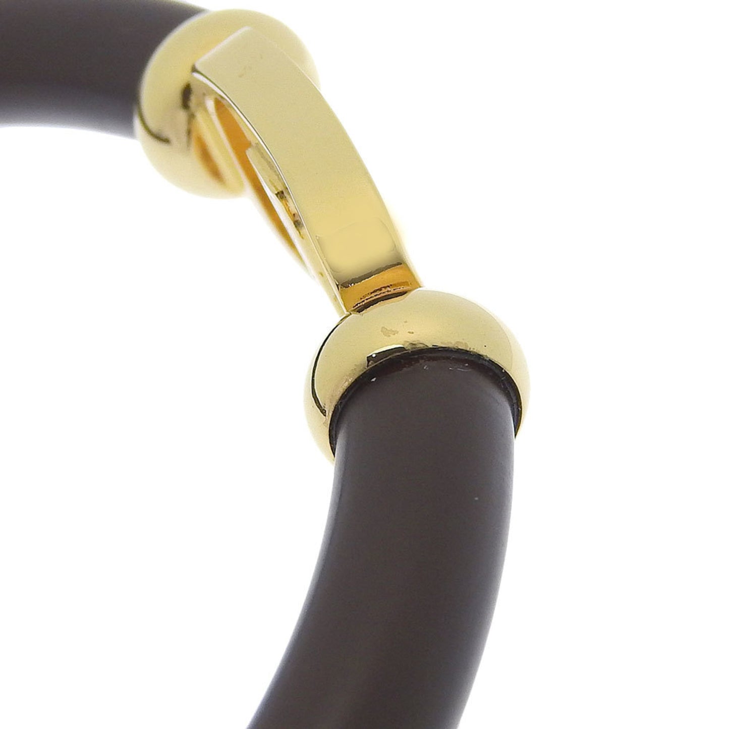 Salvatore Ferragamo Vara Bangle GP Leather Brown