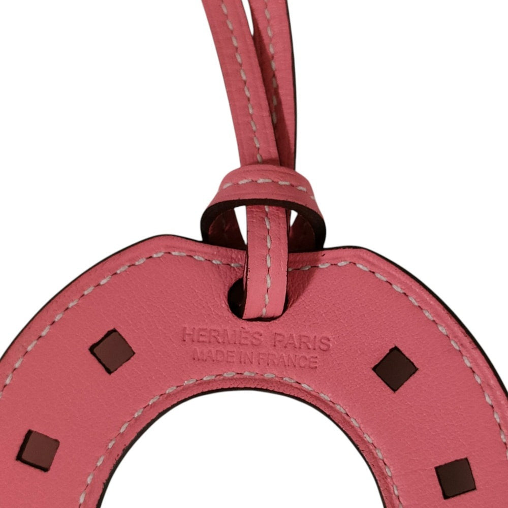 HERMES Paddock Faire à Cheval Accessory Bag Charm, Veau Swift Leather, Rose Azalee, Women's — Like New