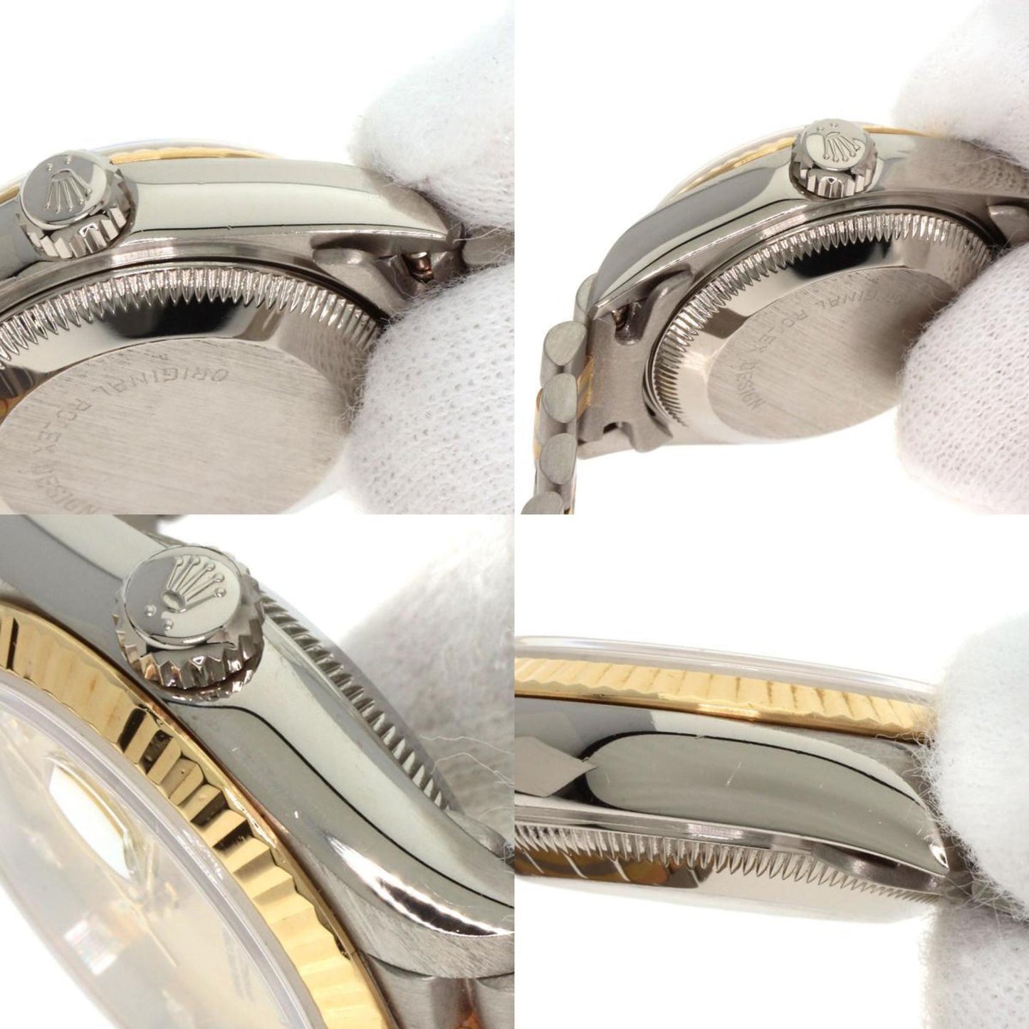 Rolex 69179BIC Datejust 10P Diamond Tridor Watch 18K White Gold 18KYG Ladies ROLEX