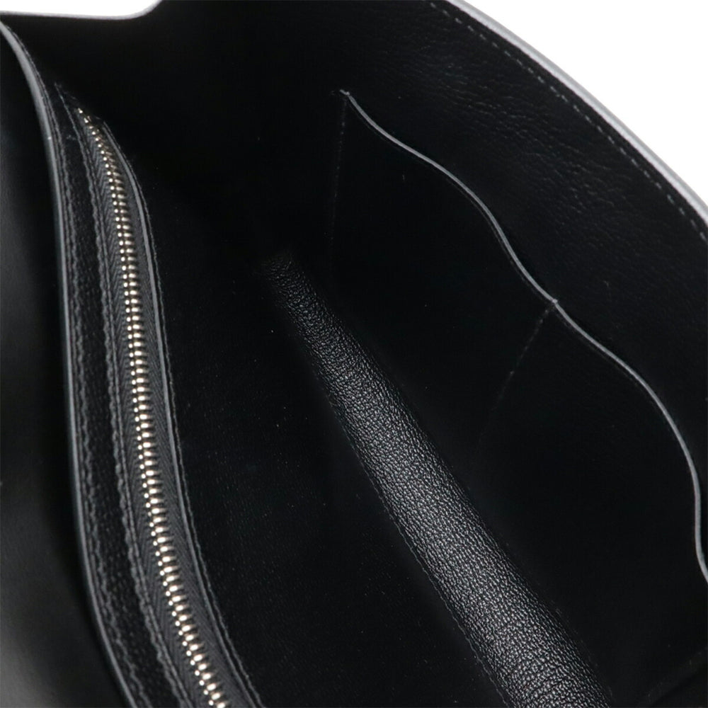 HERMES Faco 1938-19 Clutch Bag, Second Chevre Leather, Black, A Stamp, Sale Item — Like New