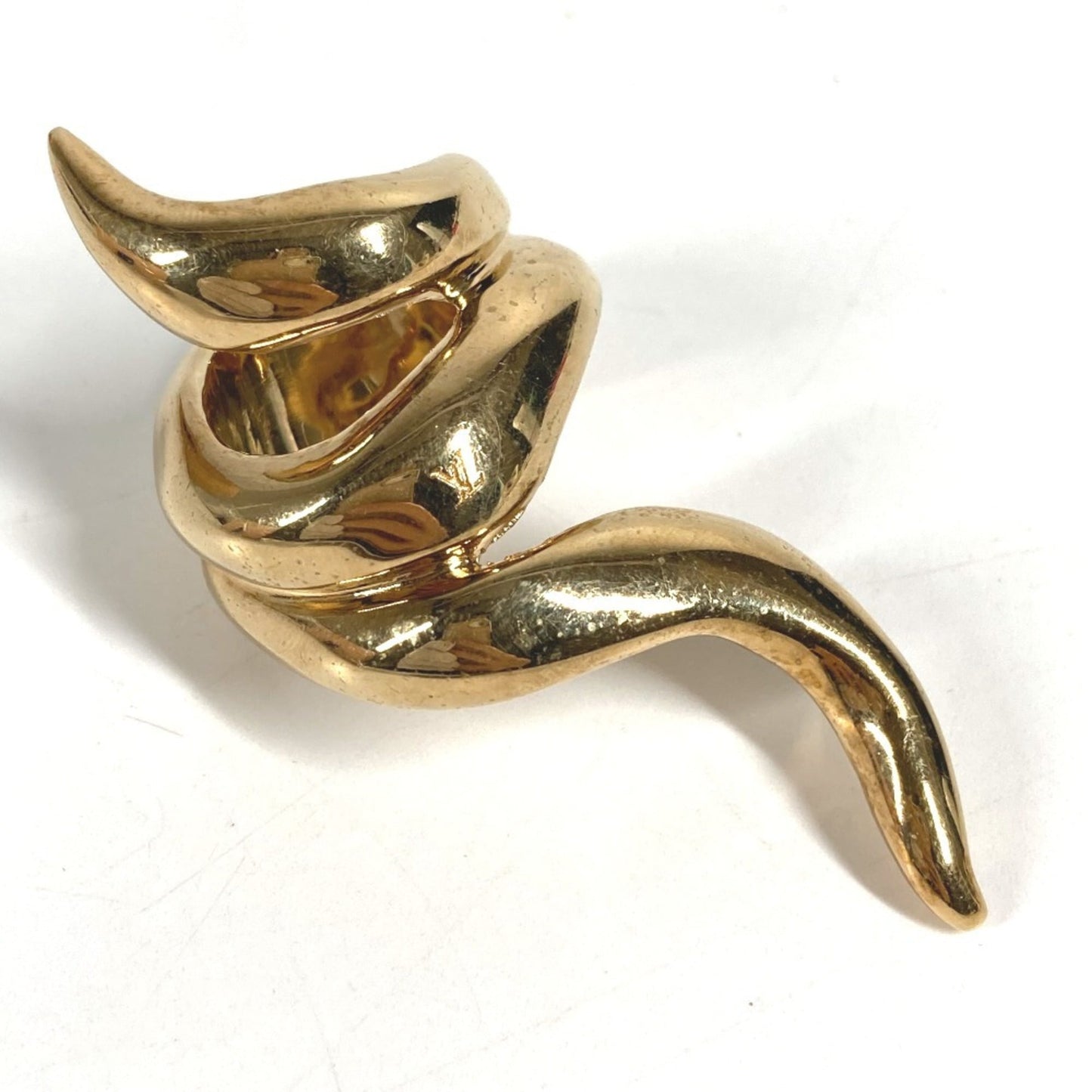 LOUIS VUITTON MP1955 Logo Accessory Jewelry Ring, Men's/Women's, Gold