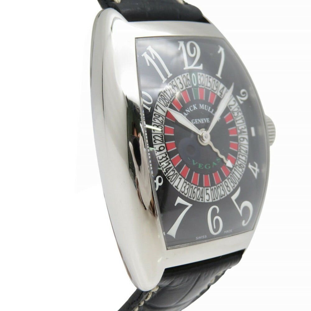 Franck Muller Vegas Roulette Big Face 8880VEGAS Automatic Watch SS/Embossed Leather Black Dial 0760FRANCK MULLER Men's — Very Good