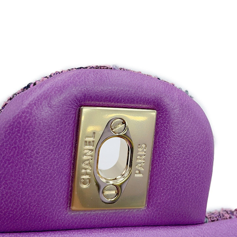 Chanel Chain Shoulder Bag, Coco Mark, Matelassé Tweed, A69900, CHANEL, Handbag, Women's, CHANEL — Like New
