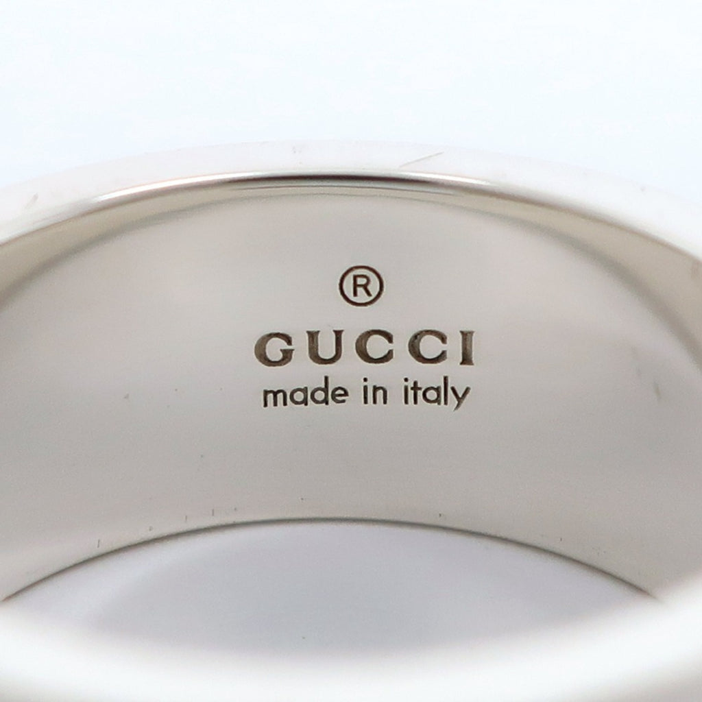 Gucci Branded G Ring, Size 10, Sterling Silver, Approx. 7.1g, Women's