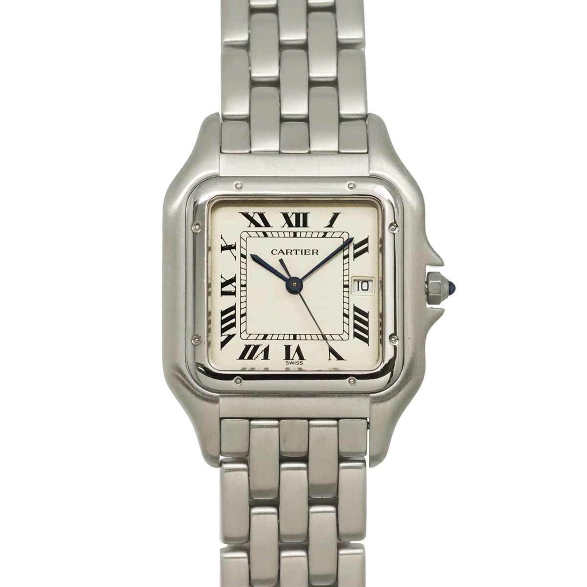 Cartier Panthère LM W25032P5 Men's Watch, Date, Ivory, Quartz Watch — Like New
