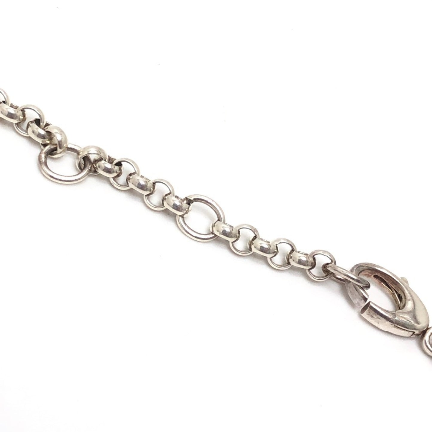 GUCCI Gucci Circle Logo Pendant with Cursive Chain Necklace in SV925 Silver for Women