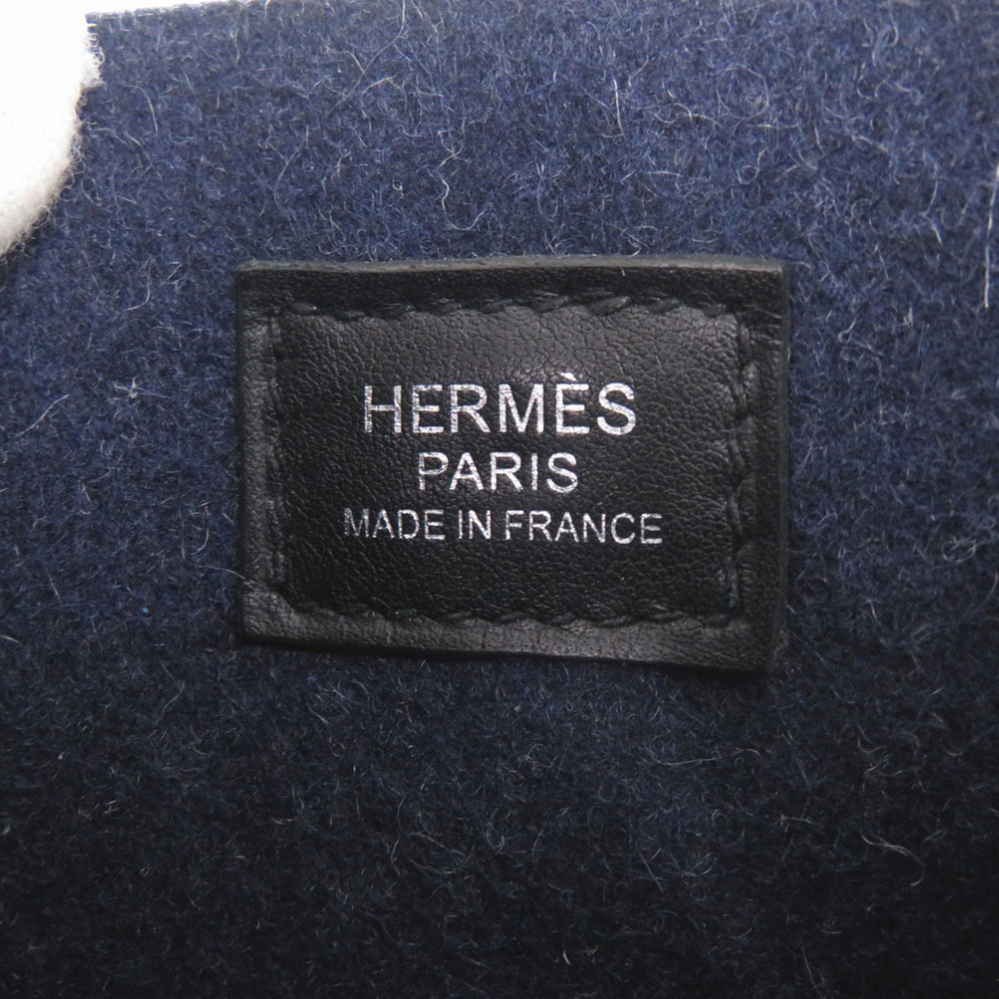 Like New Hermes Evelyne TPM Amazon Felt Swift Leather Shoulder Bag in Blue Nuit with Silver Hardware, Y Stamp (2020 Model), 0968HERMES — Like New