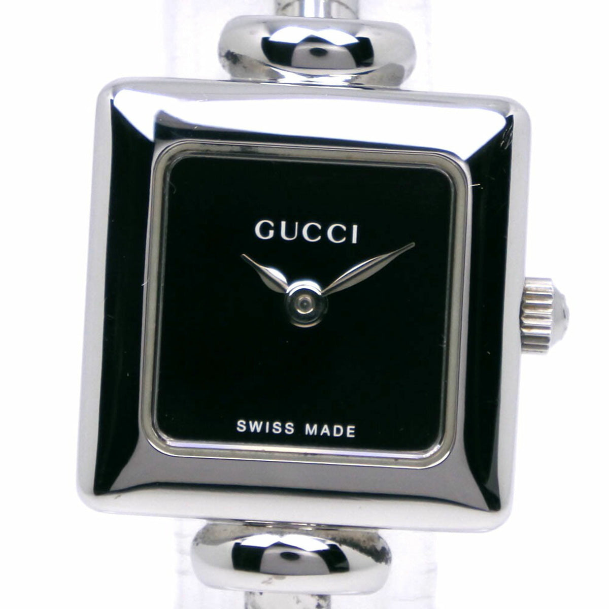 Gucci GUCCI Watch 1900L Stainless Steel Quartz Analog Display Black Dial Women's — Good