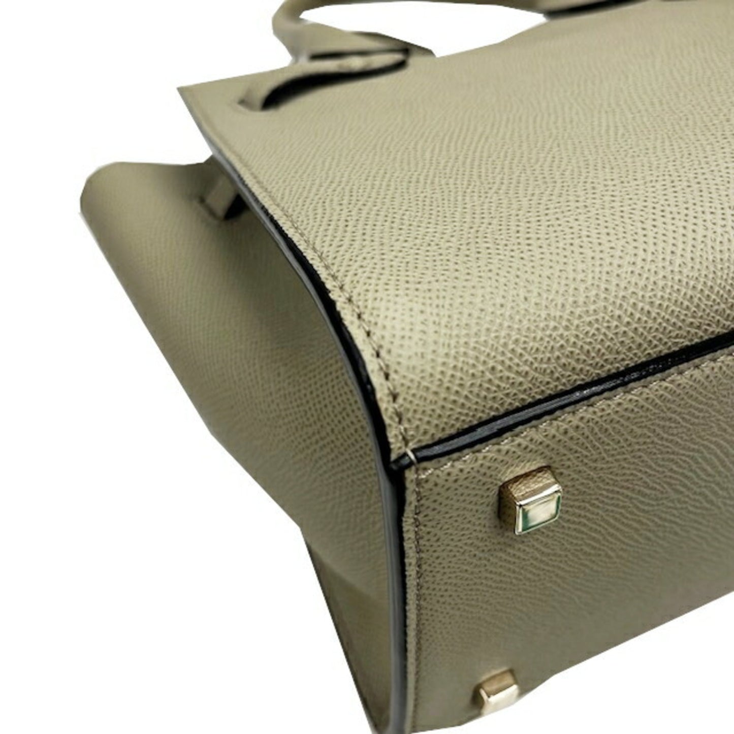 Valextra 2 Handle Milano Bag Mini Soft Calfskin Tundra Green Handbag Shoulder for Women