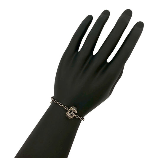 GUCCI Arabesque G Cube Square Bracelet in Sterling Silver, 925 Bangle, Silver 20918