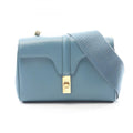 Celine Teen Soft 16 Shoulder Bag, Leather, Women's, Blue, 196853