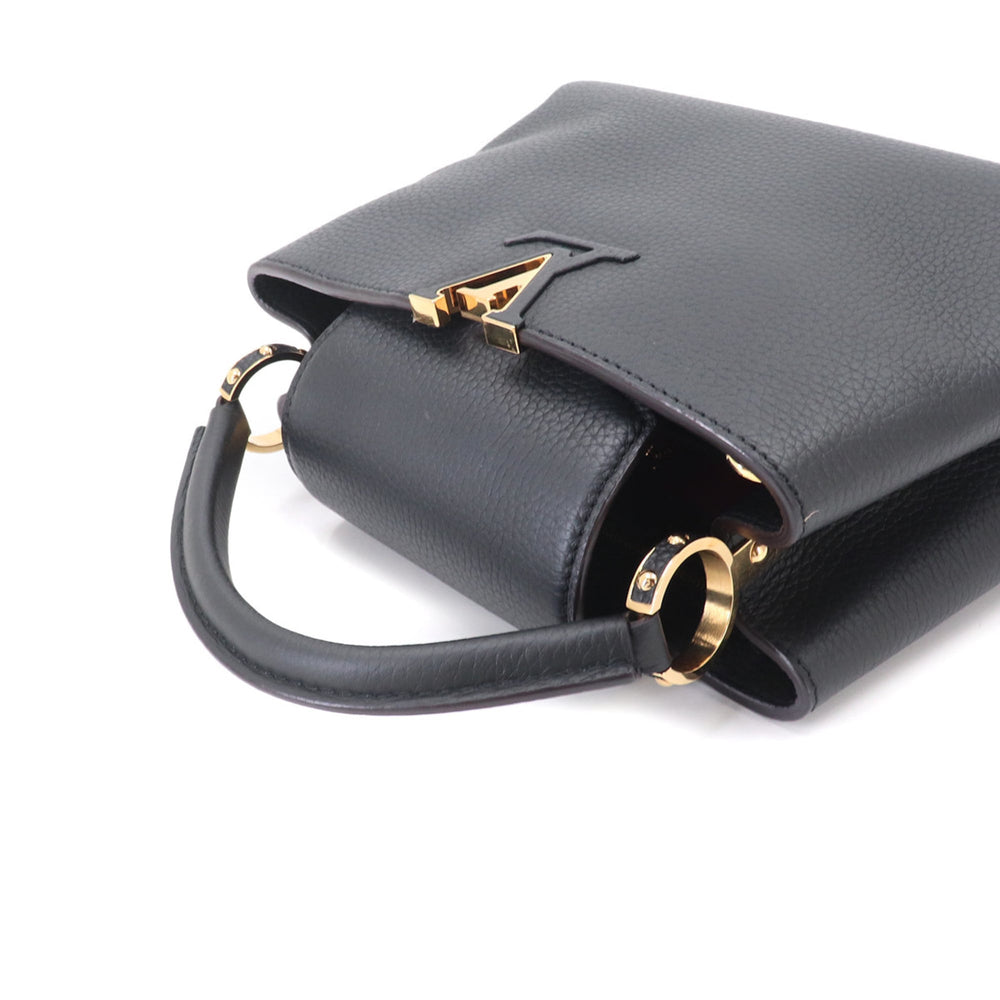 Louis Vuitton Capucines BB 2-way Hand/Shoulder Handbag, Taurillon Leather, Black, M94755 RFID — Like New