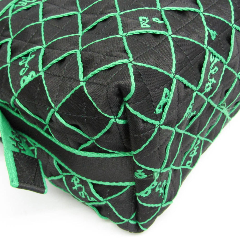 Bottega Veneta Lightweight Webbing Intrecciato 679970 Men's Polyamide Boston Bag,Shoulder Bag Black,Green — Like New