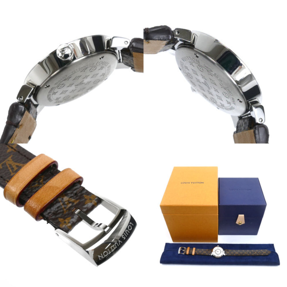 LOUIS VUITTON Tambour Slim 8PD Watch, Battery Operated, Q12MG, Women's — Very Good