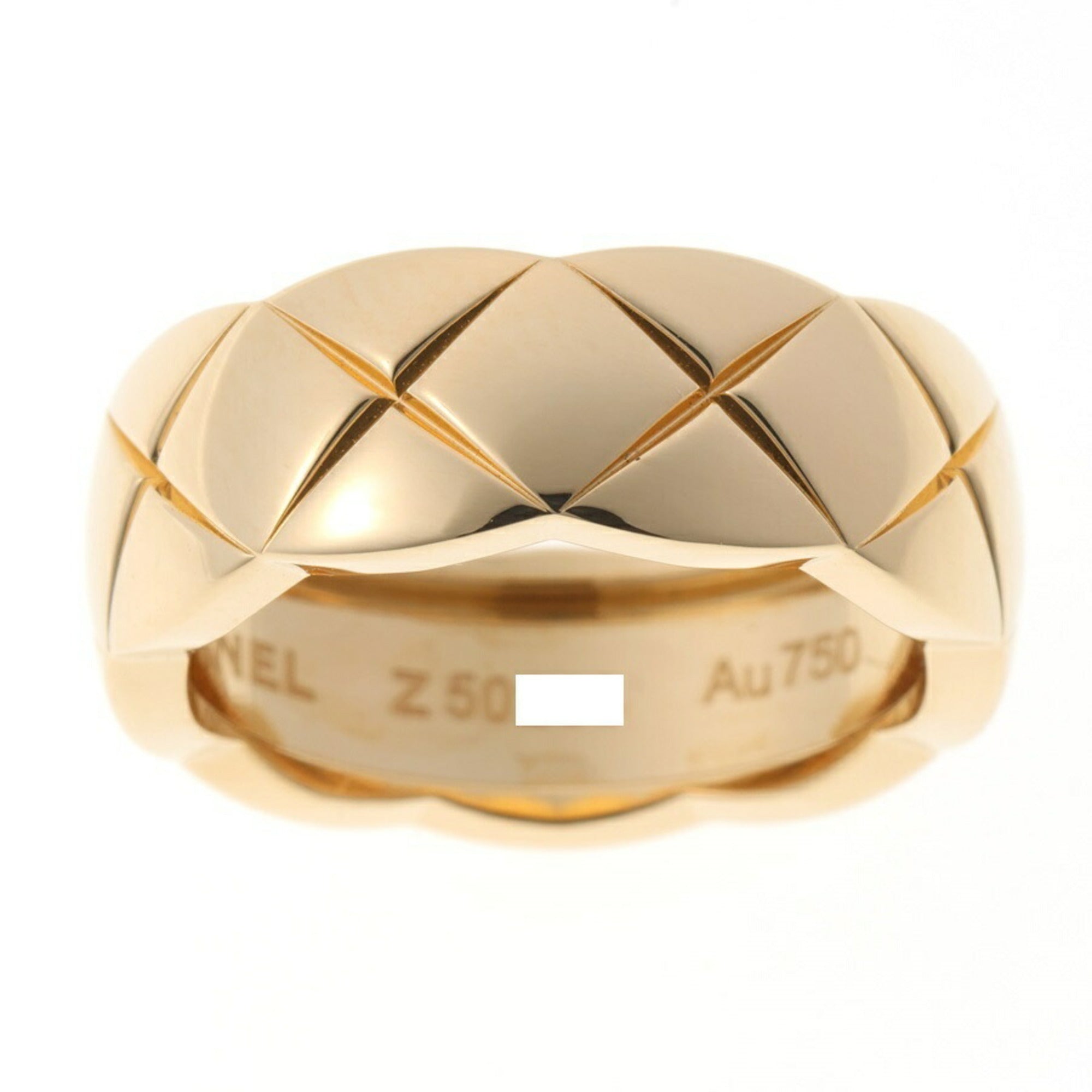 Chanel Coco Crush Collection Ring, Medium Model J10571, Au750 18KYG Yellow Gold, Size #8 — Like New