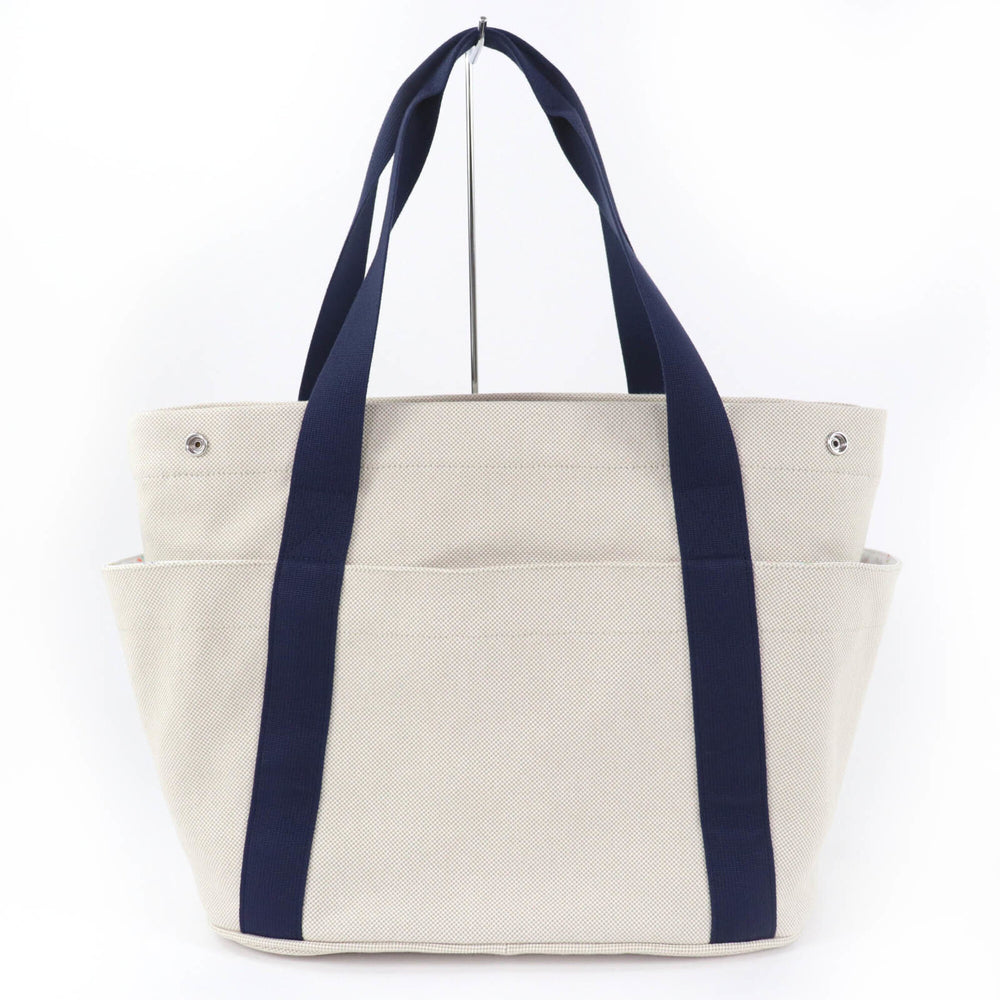 HERMES Cabriole Tote Bag, 100% Cotton, Gris Perle, Made in France, Women's — Like New
