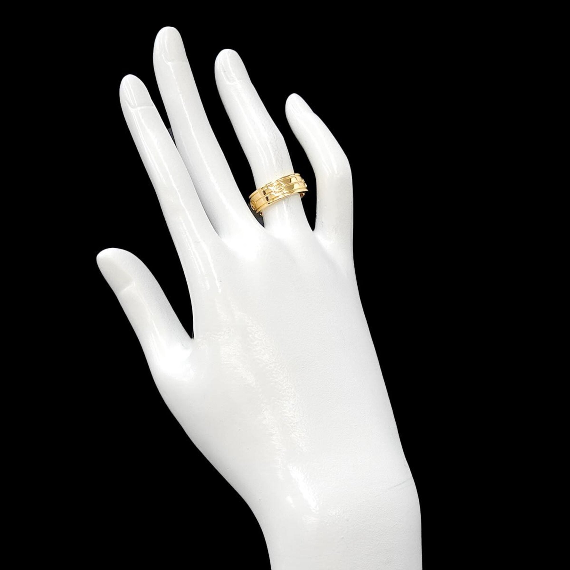 Gucci Interlocking Ring #10, 18K YG Yellow Gold 750 — Like New