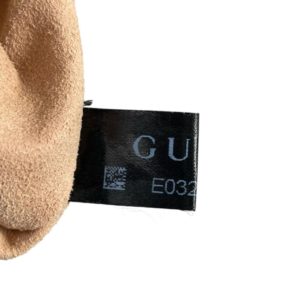 Gucci GG Apple Padlock Shoulder Bag, Canvas, 498156, Beige x Red Multicolor — Like New