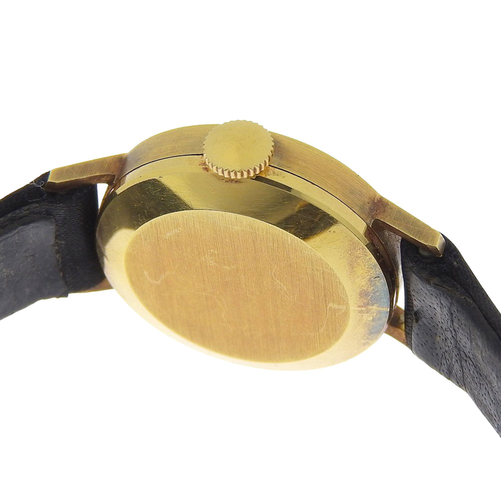 International Watch Company (IWC) Vintage Watch, Caliber 41, 18K Yellow Gold x Leather Strap, Manual Winding, Analog Display, Silver Dial, Ladies' — Good
