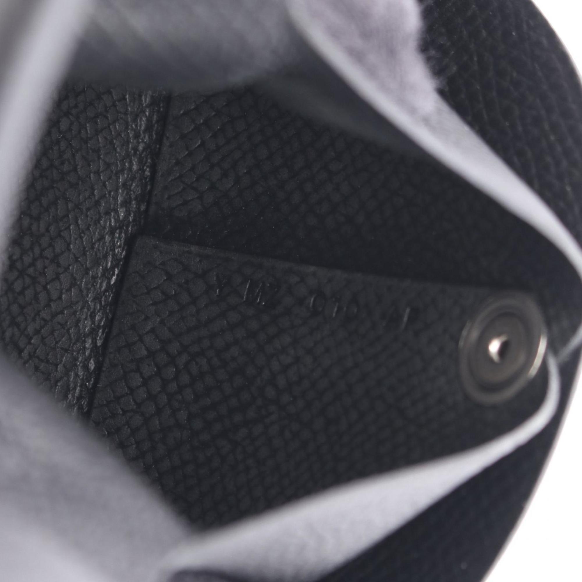 Hermes Hermès Bastia Wallet, Coin Purse, Epsom Leather, Women's, Black