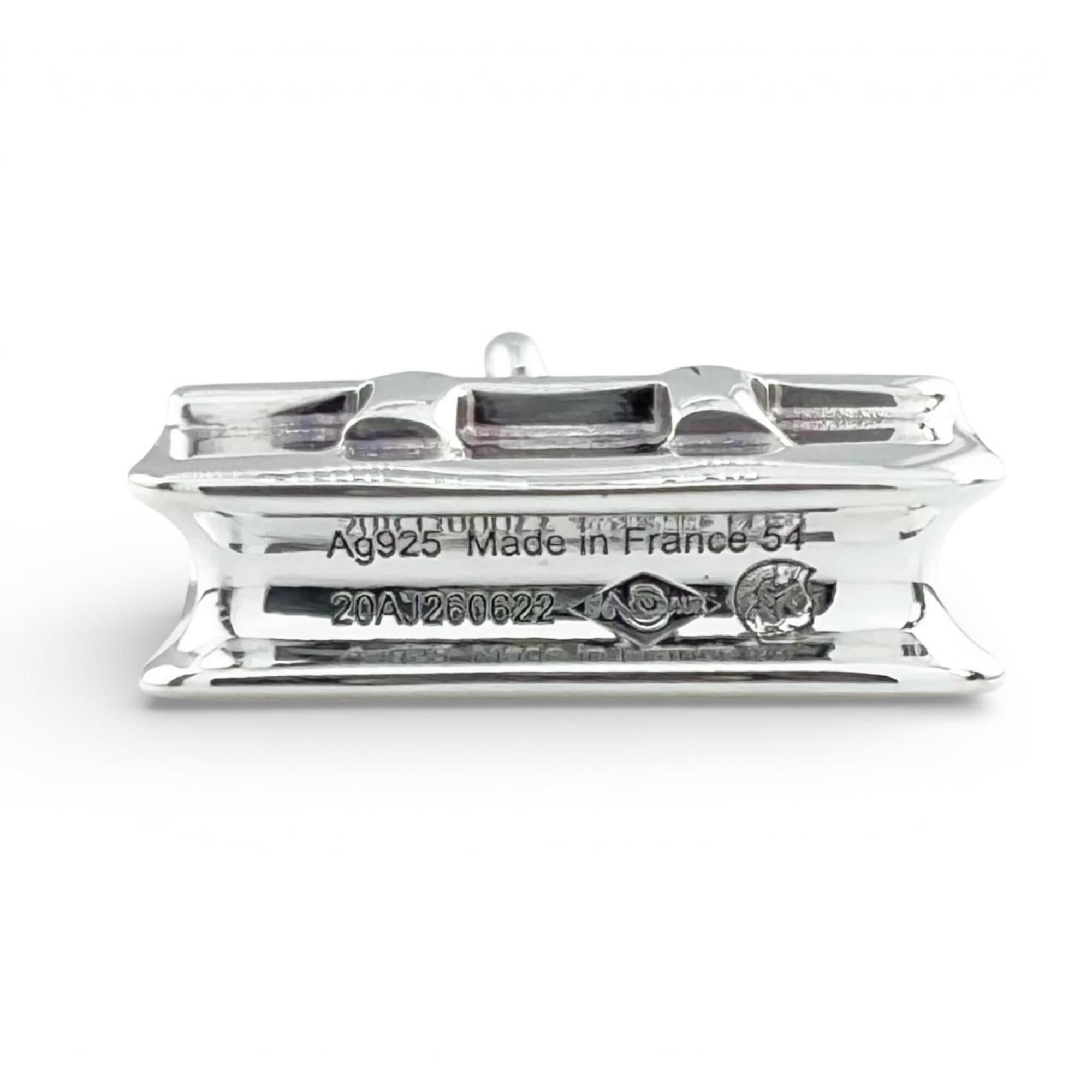 HERMES Amulette Constance Ring, AG925, 2020 model, Silver, Size 54, Made in France, Weight: 6.8g, Women's — Like New