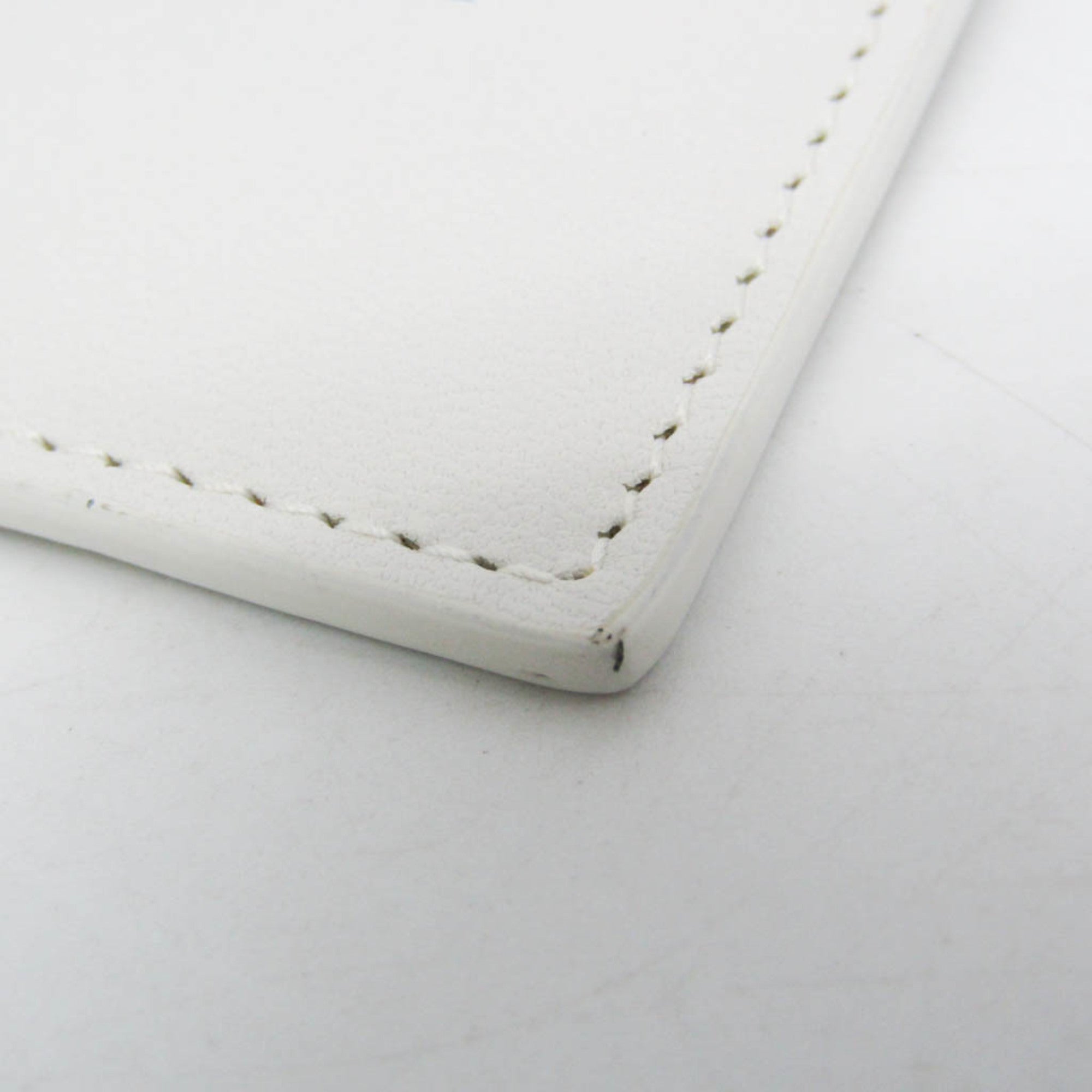 Balenciaga Coin Card Holder 594548 Men,Women Leather Coin Purse/coin Case White