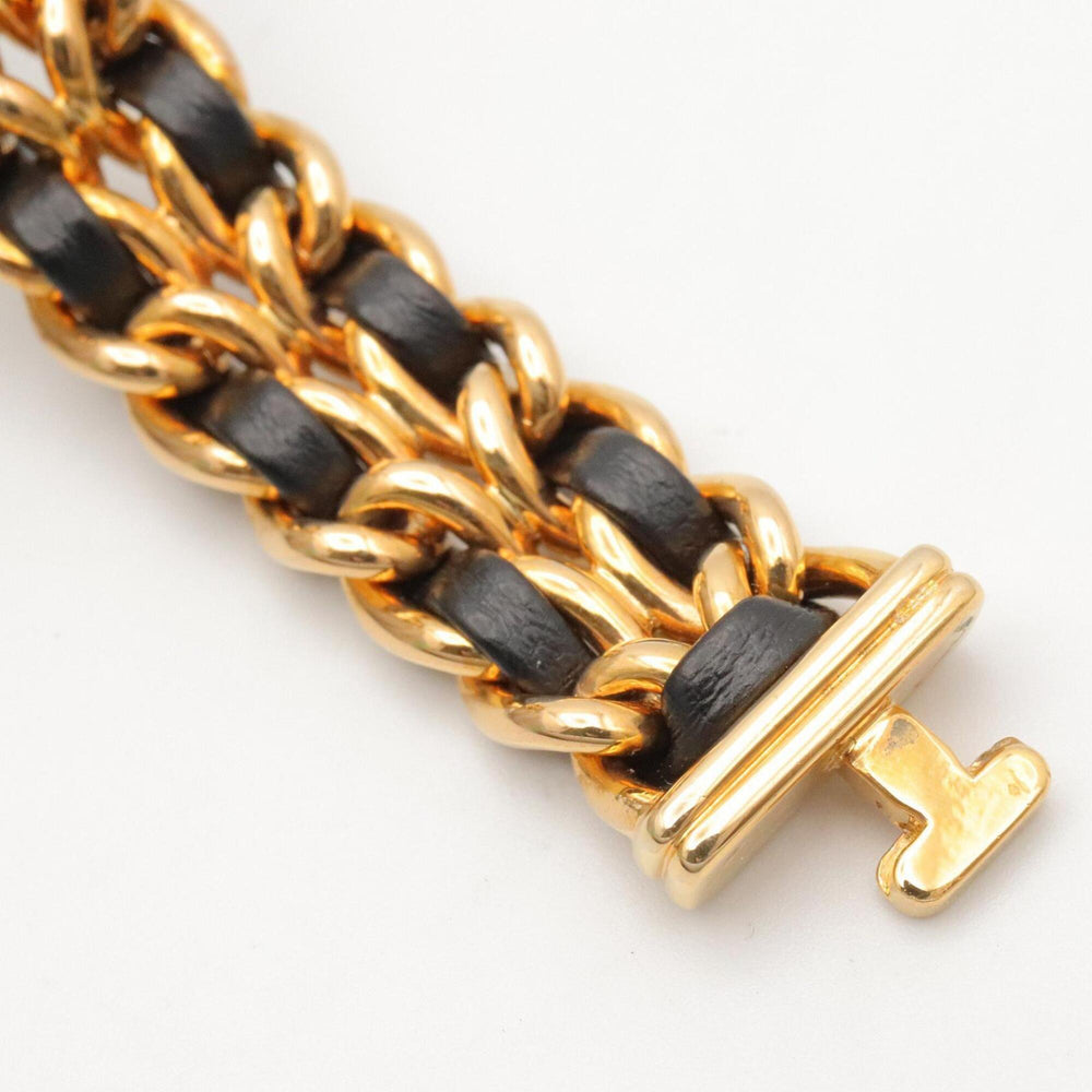 Chanel CHANEL Première S Watch, Gold Plated (GP), Leather Strap, Women's, Black, H0001 — Very Good