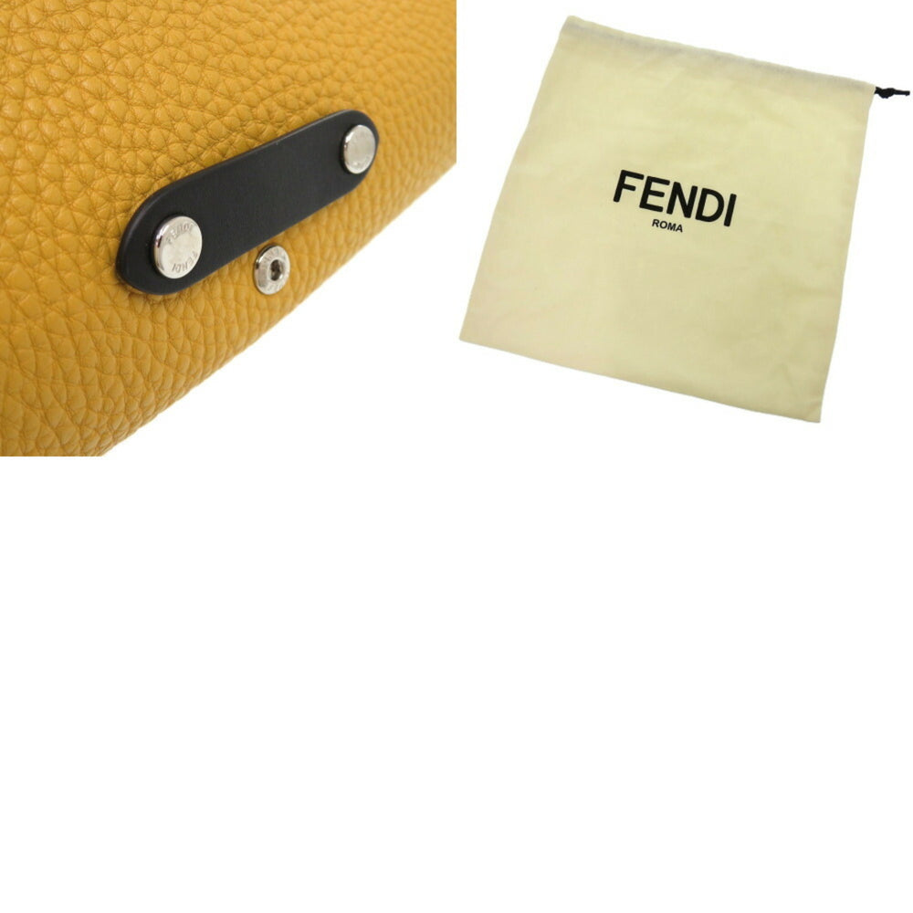 Like new Fendi leather pouch with yellow watch case, 0659FENDI — Like New