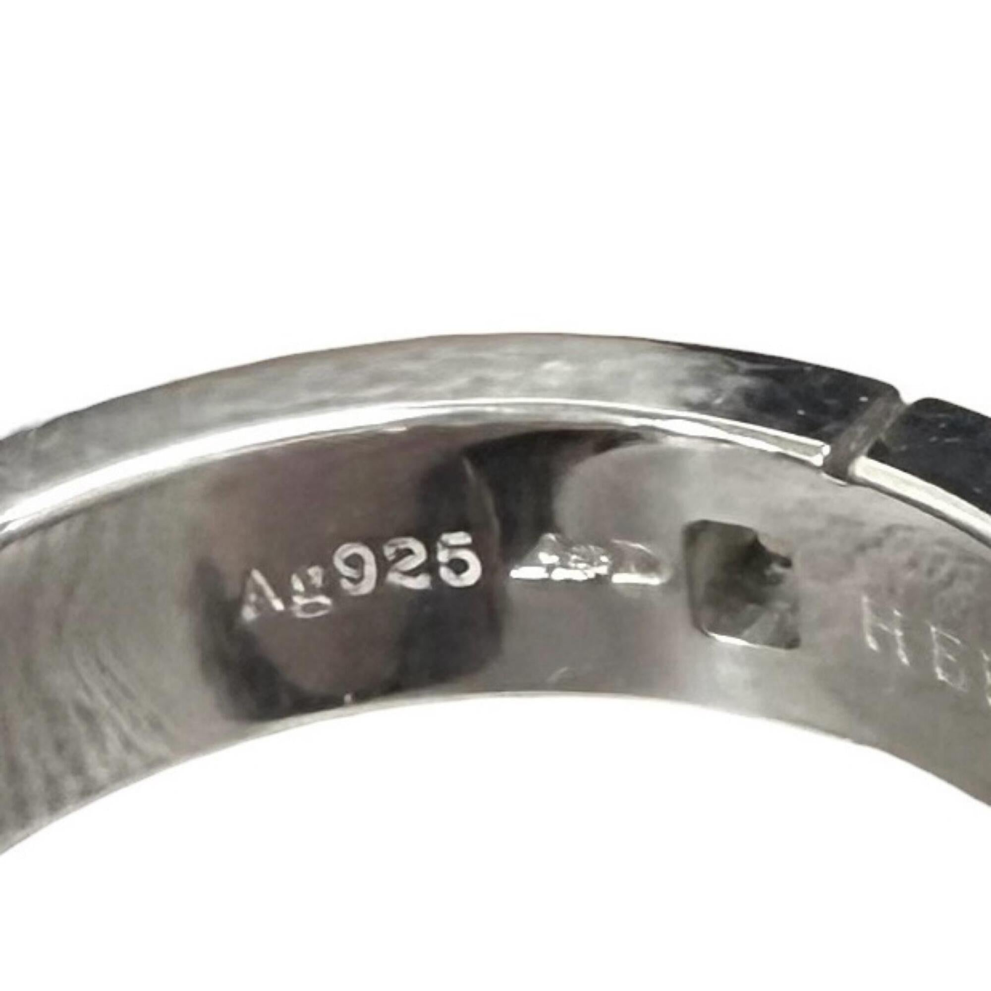HERMES Vintage AG925 Hercules Ring, Silver, Size 51, Weight 5.17g, Women's — Like New