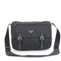 Prada Tessuto Nylon Triangle Logo Shoulder Bag Messenger Black Men's