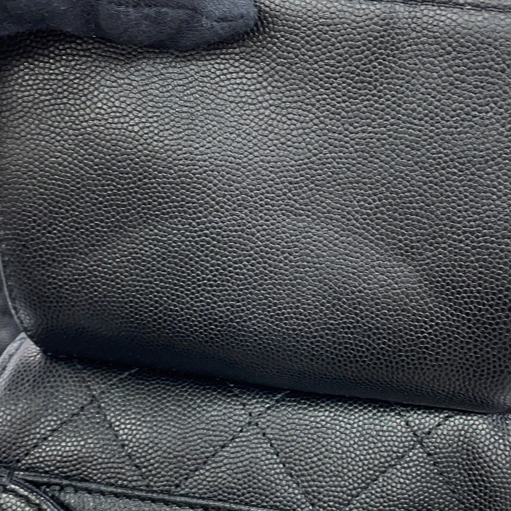Chanel Chain Shoulder Bag CHANEL25 Medium Coco Mark Matelassé Caviar Skin AS5311 CHANEL Black Handbag Women's — Like New