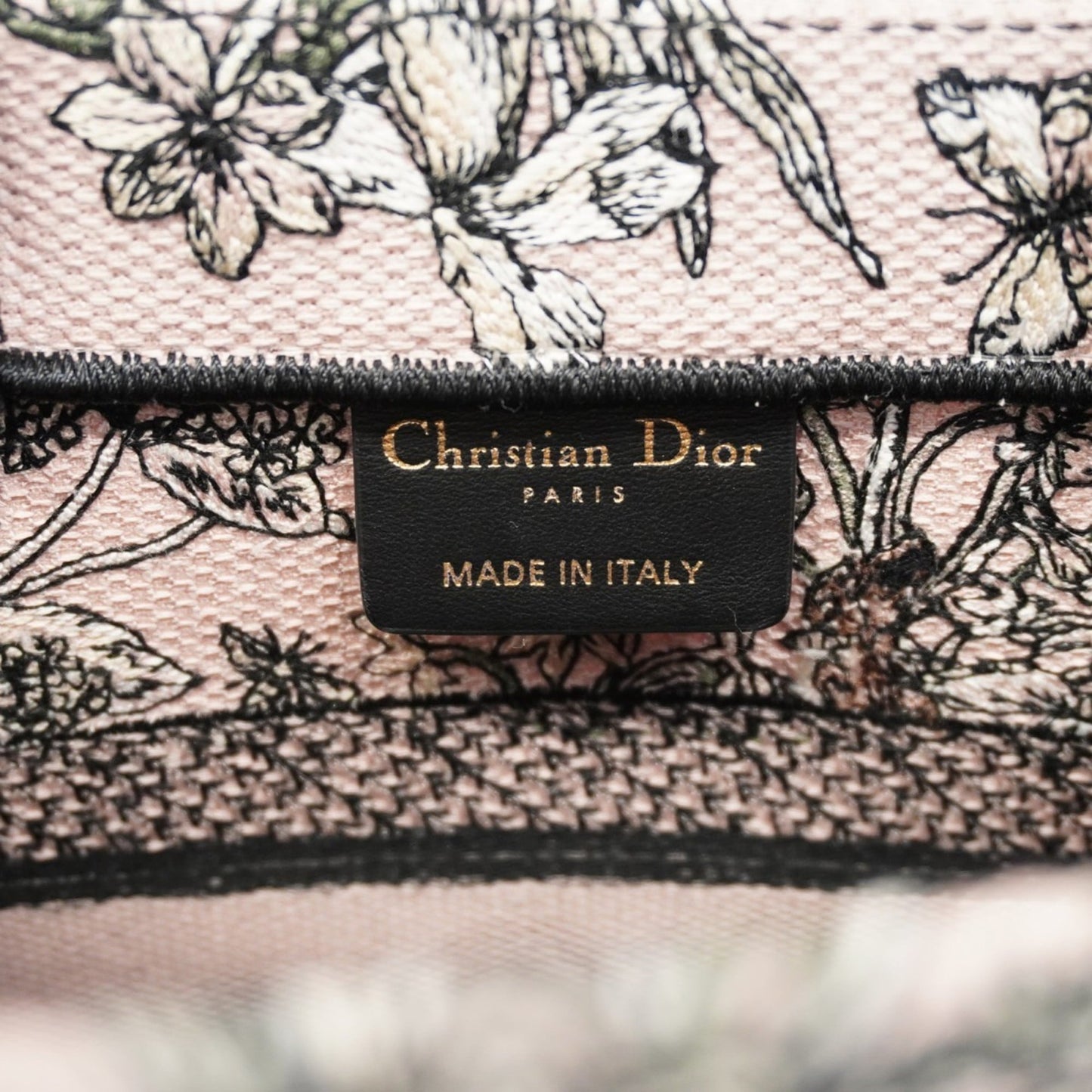 Christian Dior Book Tote Canvas Bag in Pink and Black for Women